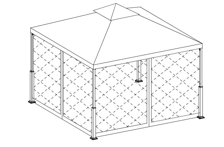 10X10Ft প্যাটিও গার্ডেন গাজেবো ইনস্টলেশন গাইড