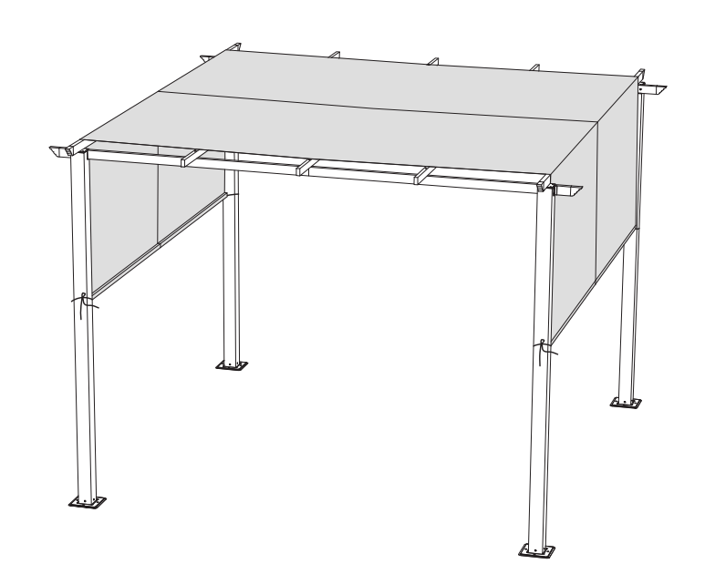 10'x10 'ফ্ল্যাট শীর্ষ পেরগোলা পণ্য গাইড