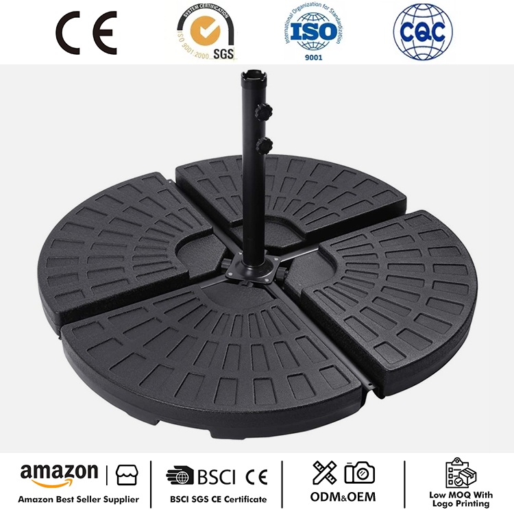 4PCS ফ্যান আকৃতির ছাতা বেস স্ট্যান্ড